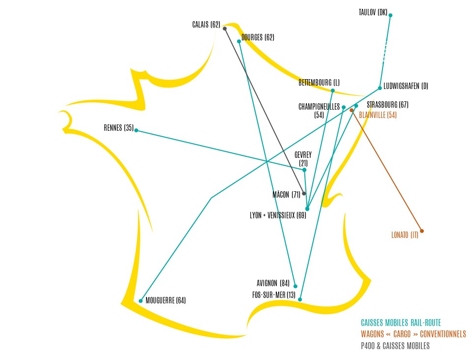 Carte des liaisons ferroviaires